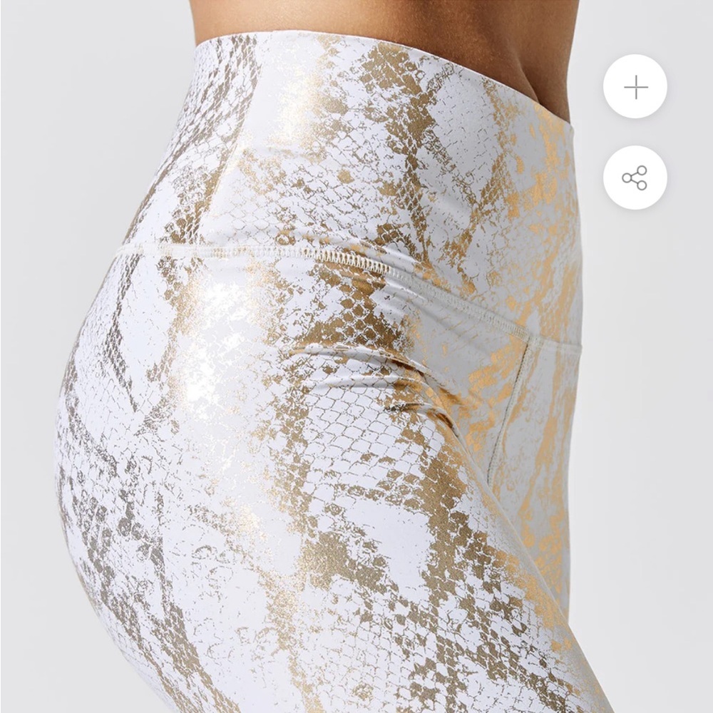 Carbon38 Metallic Snake High Rise Leggings- “Whit… - image 3